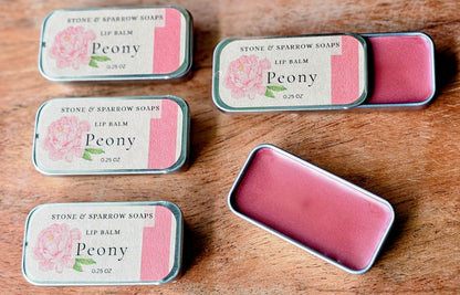 Natural Lip Balm - Peony